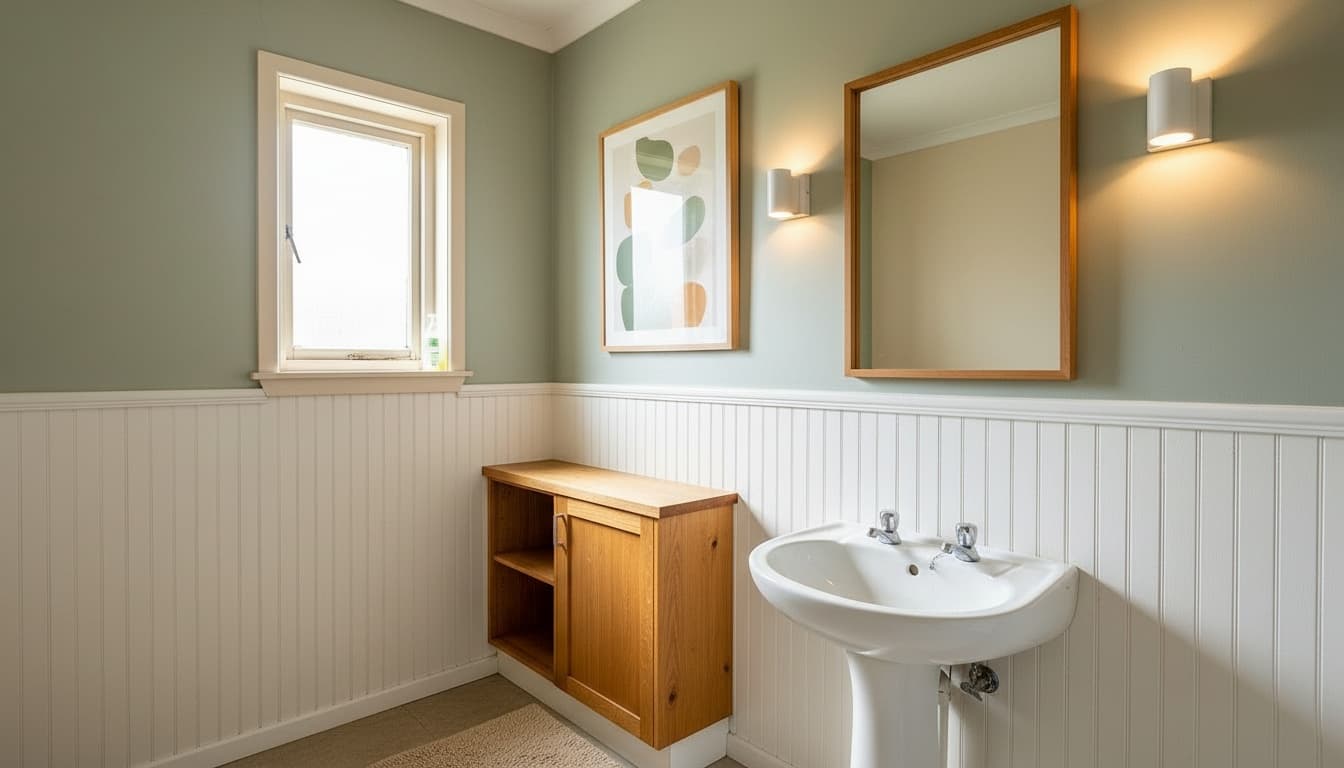 After: Bathroom Transitional style wall decor - Example 6