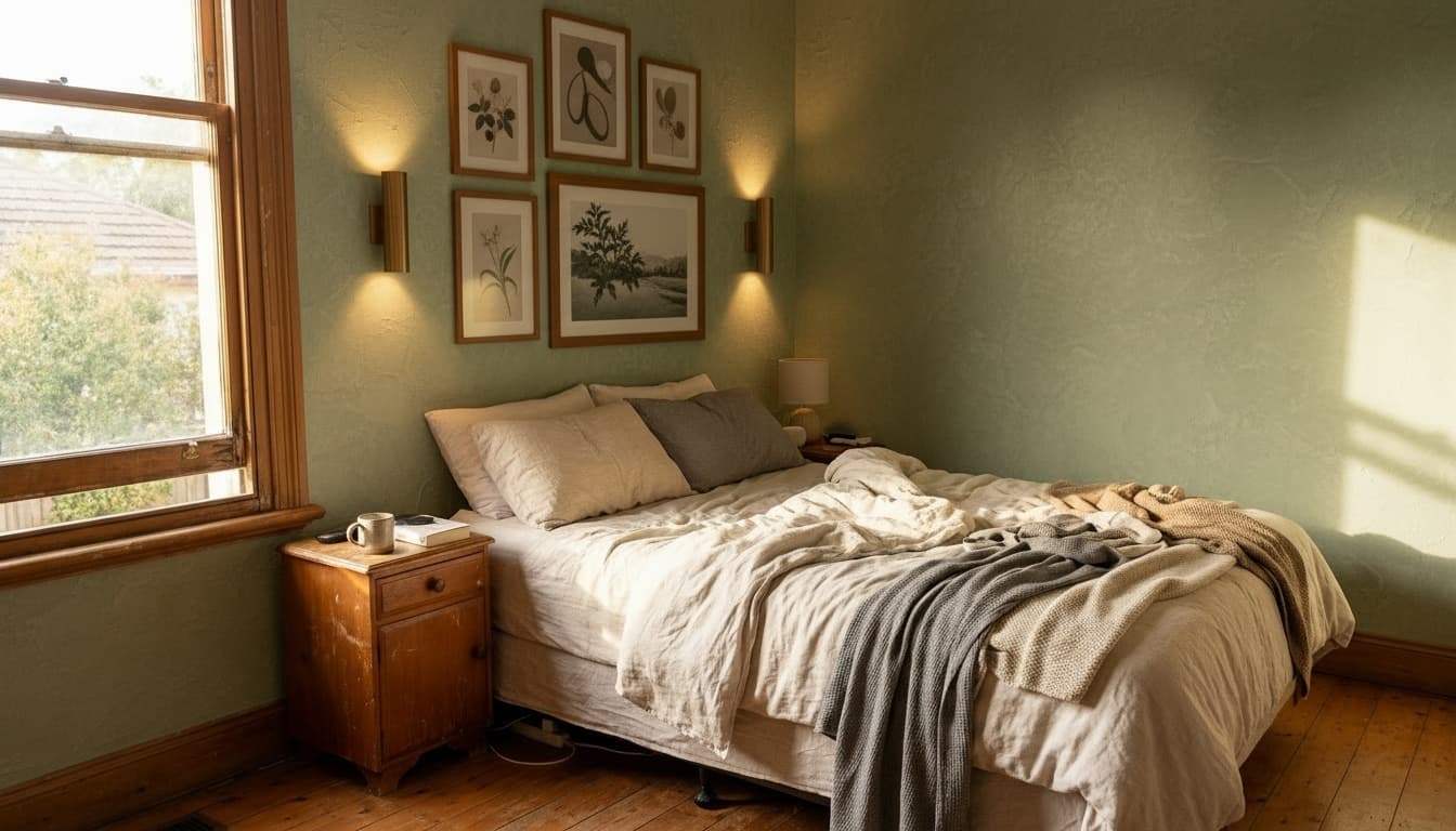 After: Bedroom Eclectic style wall decor - Example 7