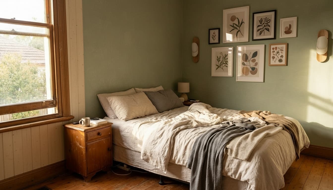 After: Bedroom Eclectic style wall decor - Example 8
