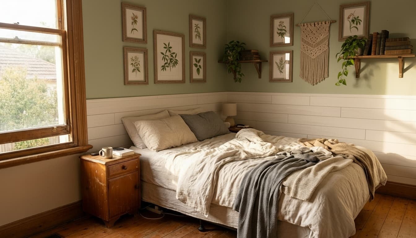 After: Bedroom Farmhouse style wall decor - Example 7
