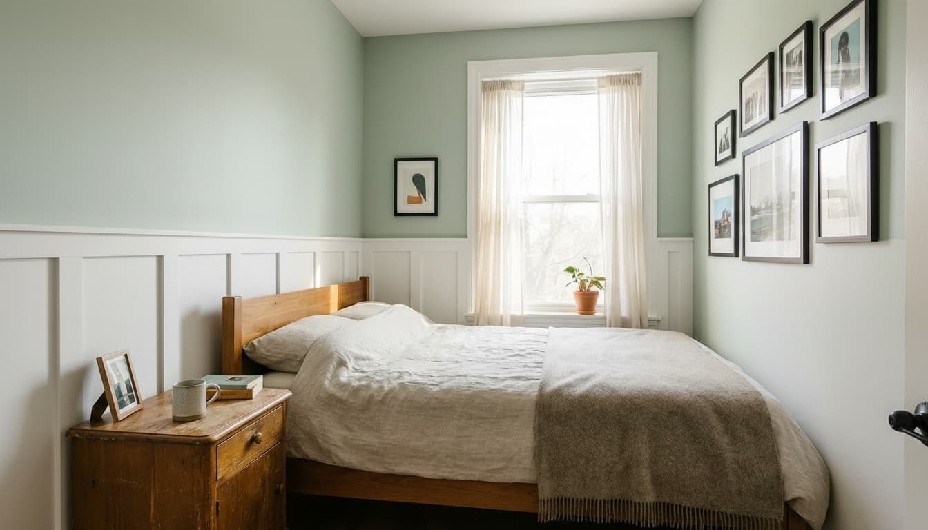 After: Bedroom Modern style wall decor - Example 1