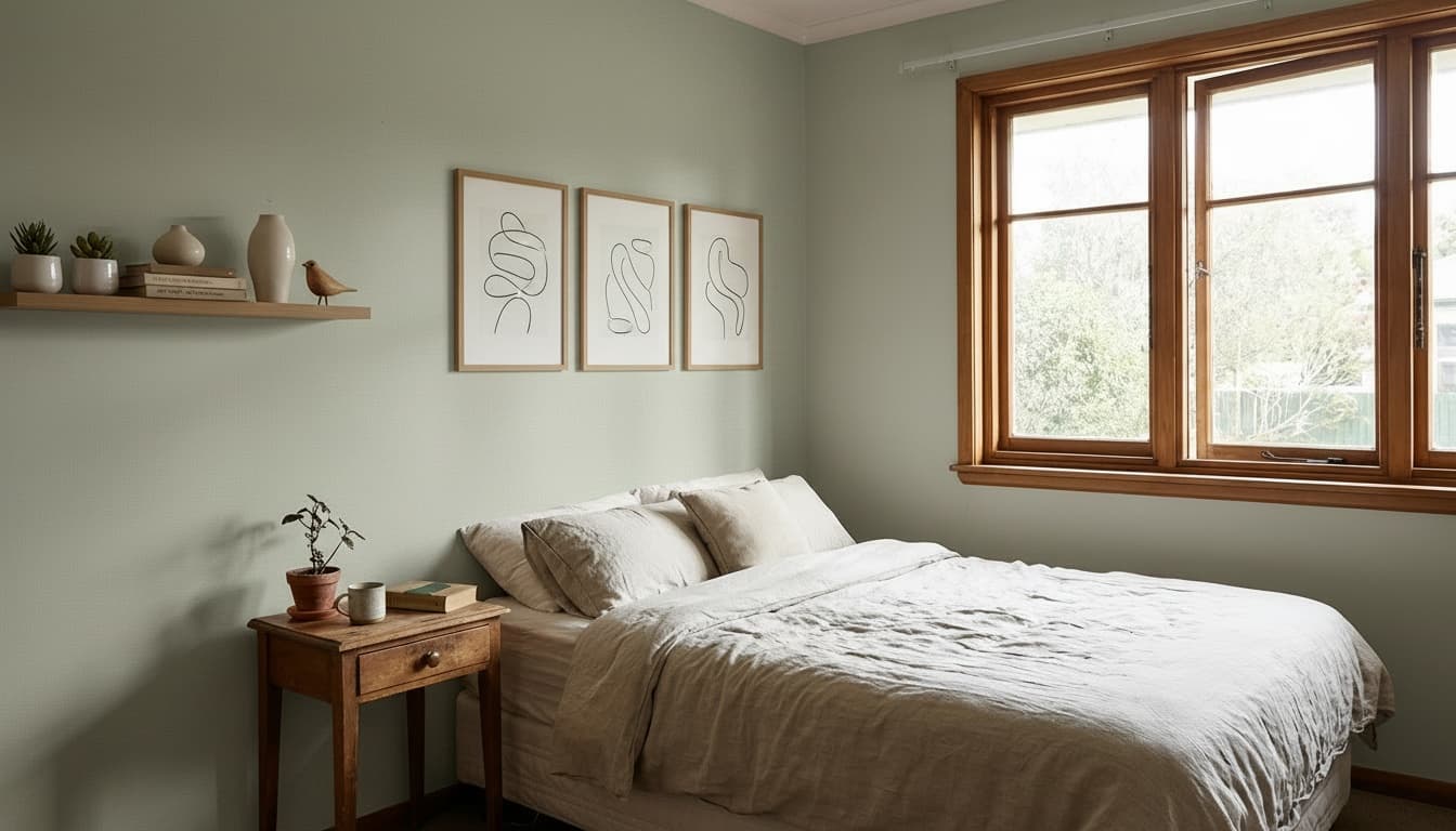 After: Bedroom Scandinavian style wall decor - Example 5