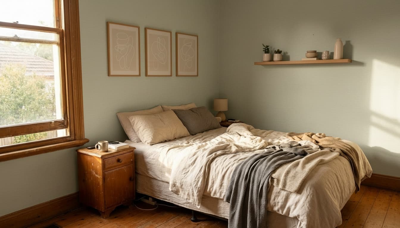After: Bedroom Scandinavian style wall decor - Example 8