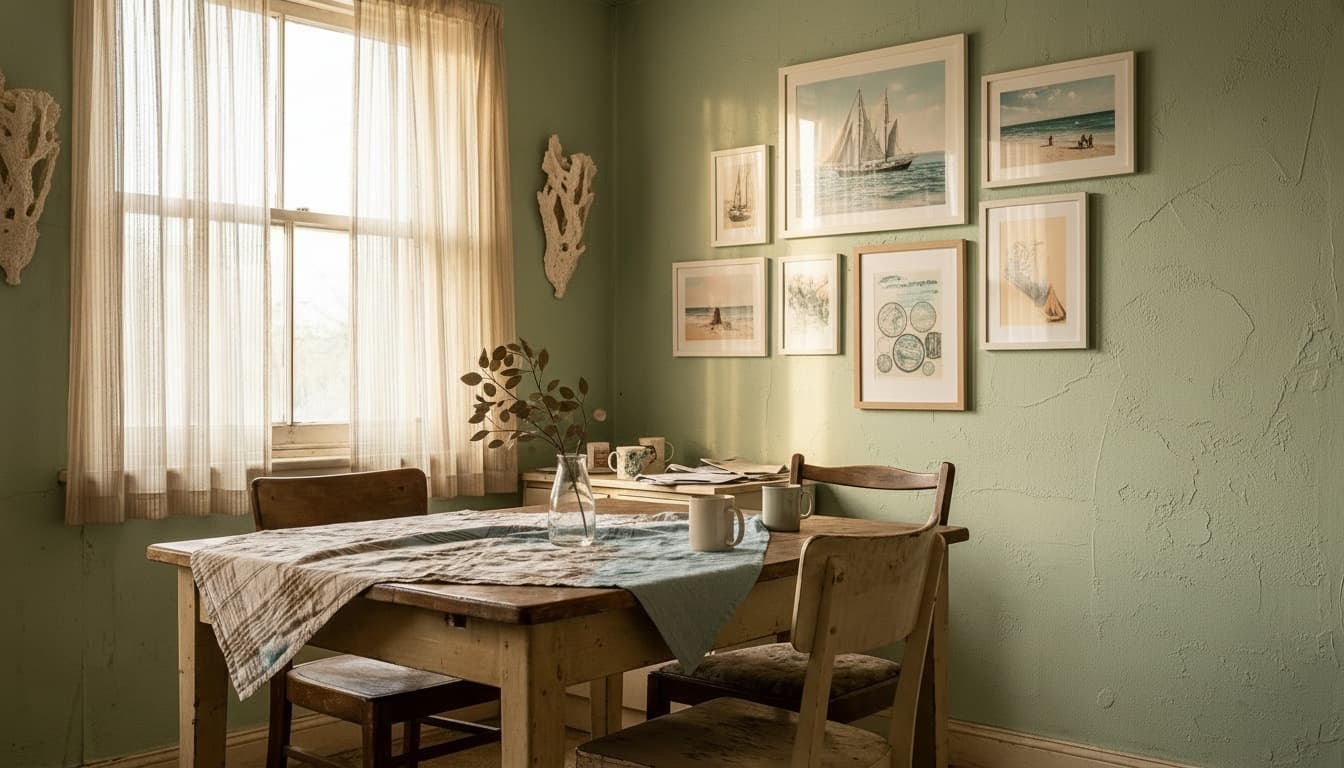 After: Dining Room Coastal style wall decor - Example 1