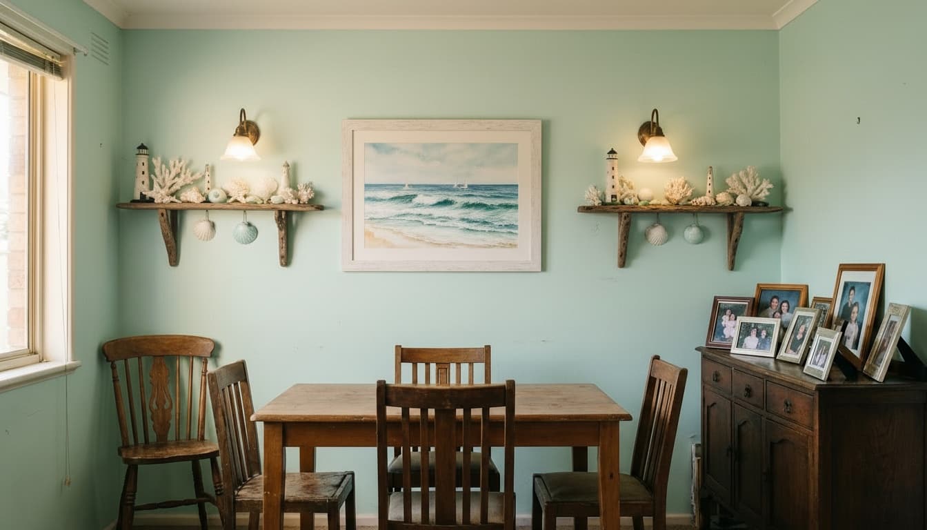 After: Dining Room Coastal style wall decor - Example 5