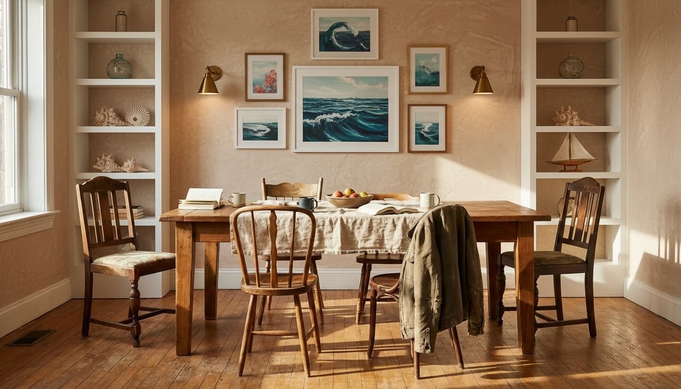 After: Dining Room Coastal style wall decor - Example 7