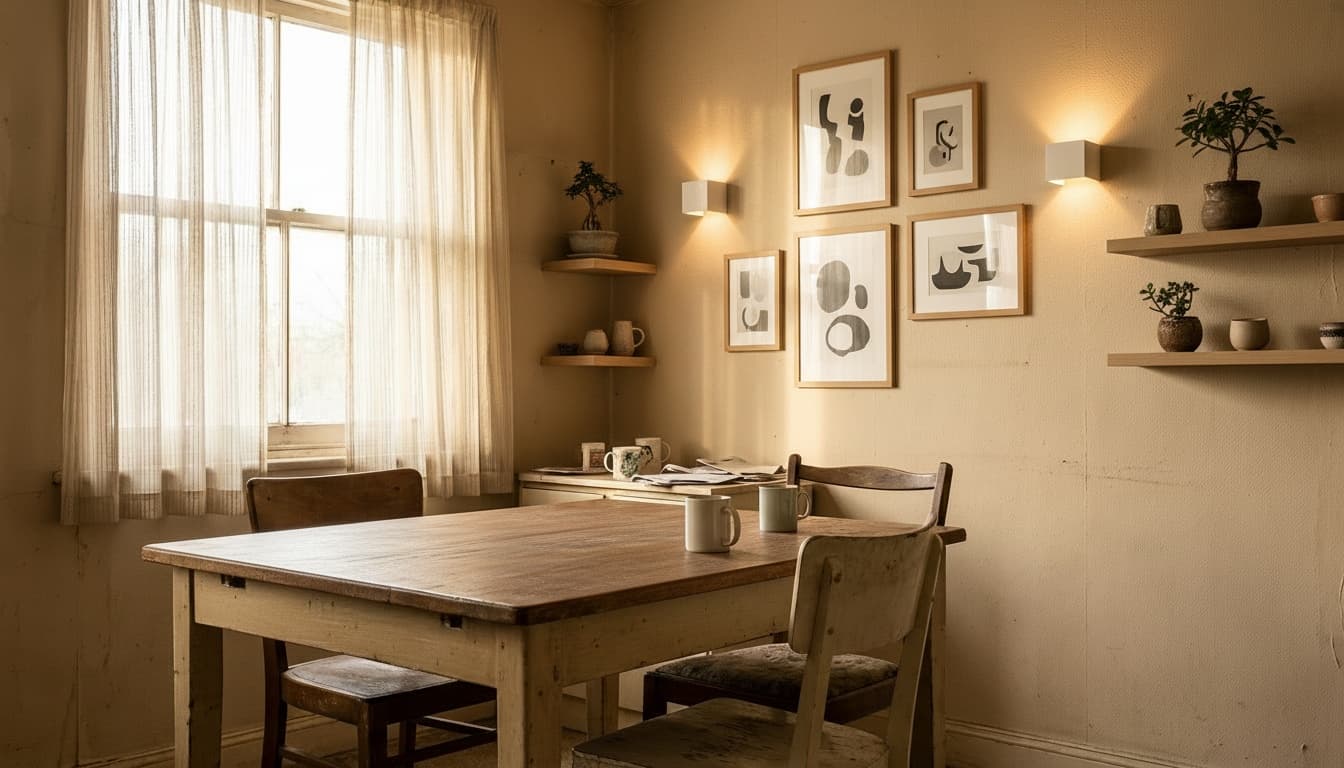 After: Dining Room Japandi style wall decor - Example 2