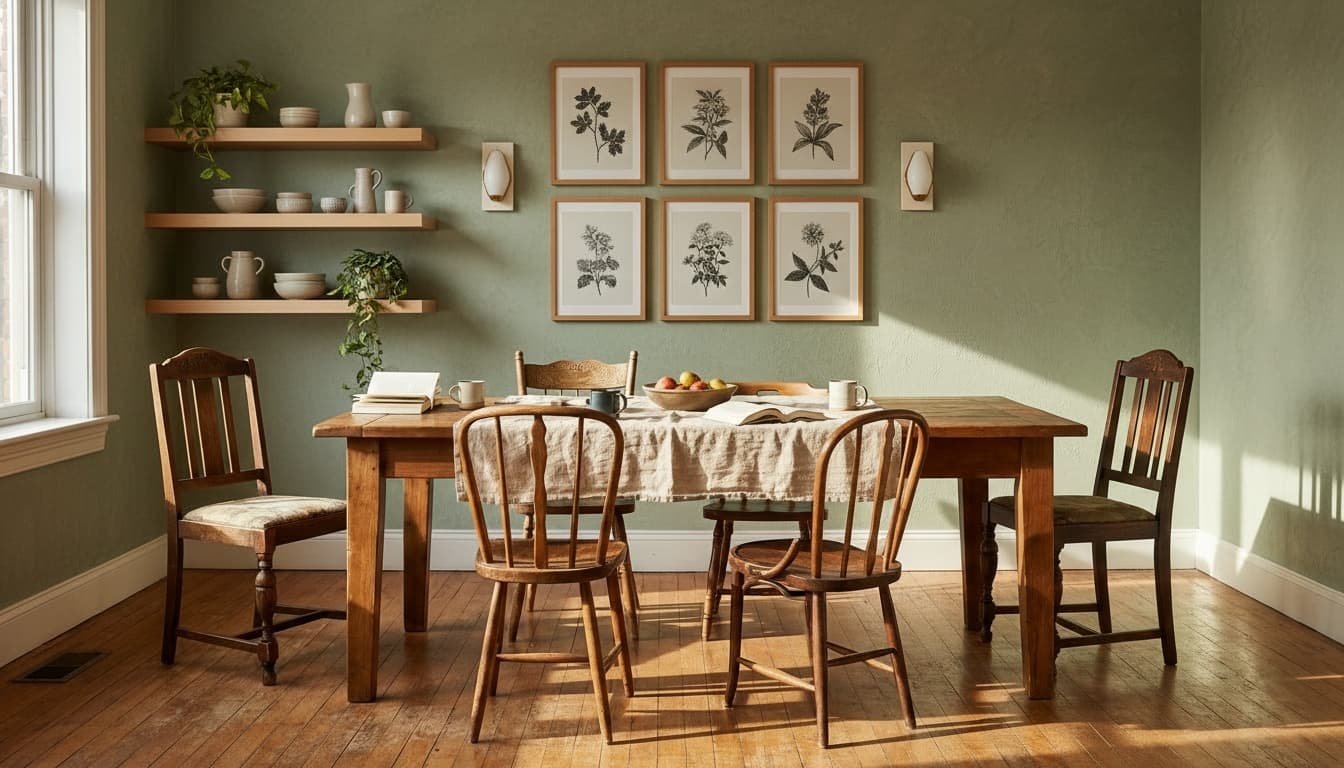 After: Dining Room Japandi style wall decor - Example 8