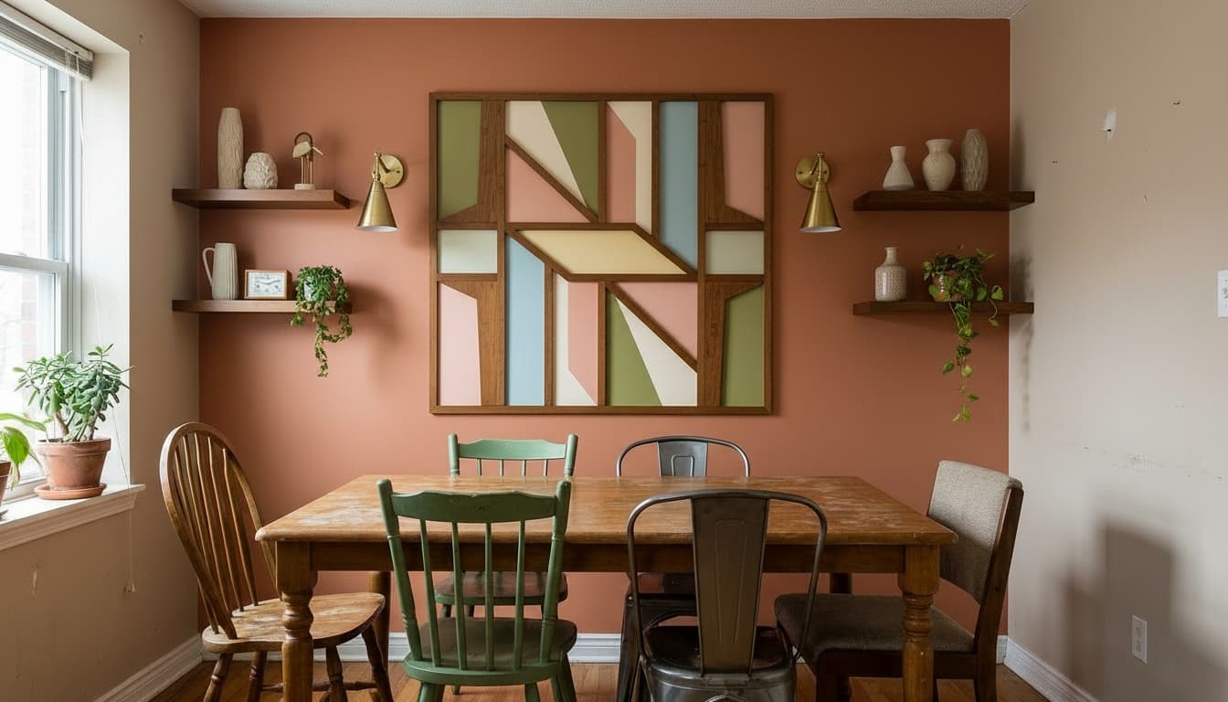 After: Dining Room Mid-Century Modern style wall decor - Example 4
