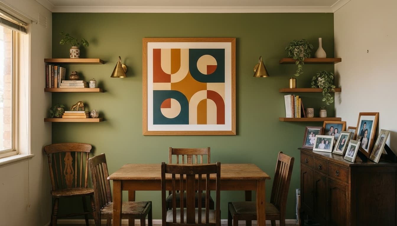 After: Dining Room Mid-Century Modern style wall decor - Example 5