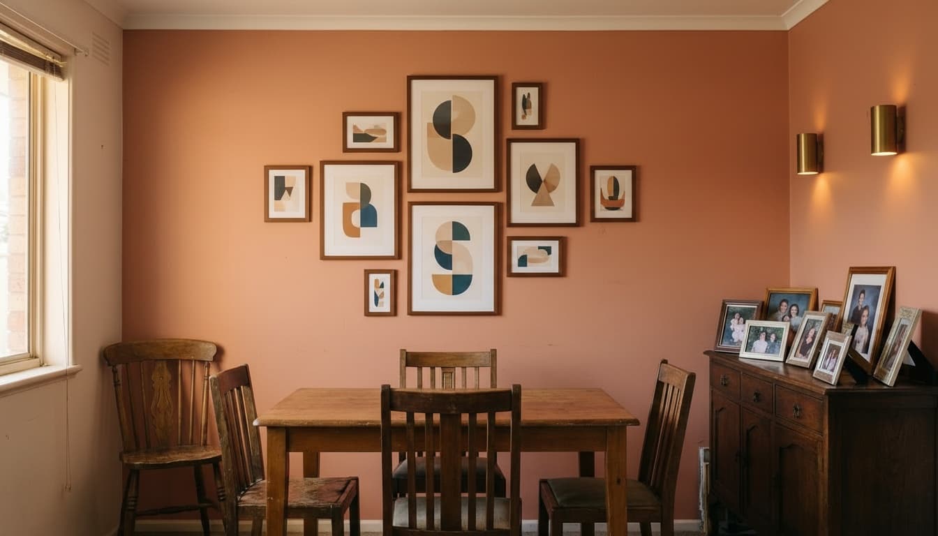 After: Dining Room Mid-Century Modern style wall decor - Example 6