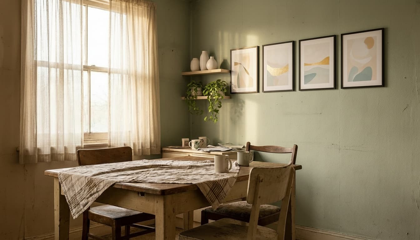 After: Dining Room Minimalist style wall decor - Example 2