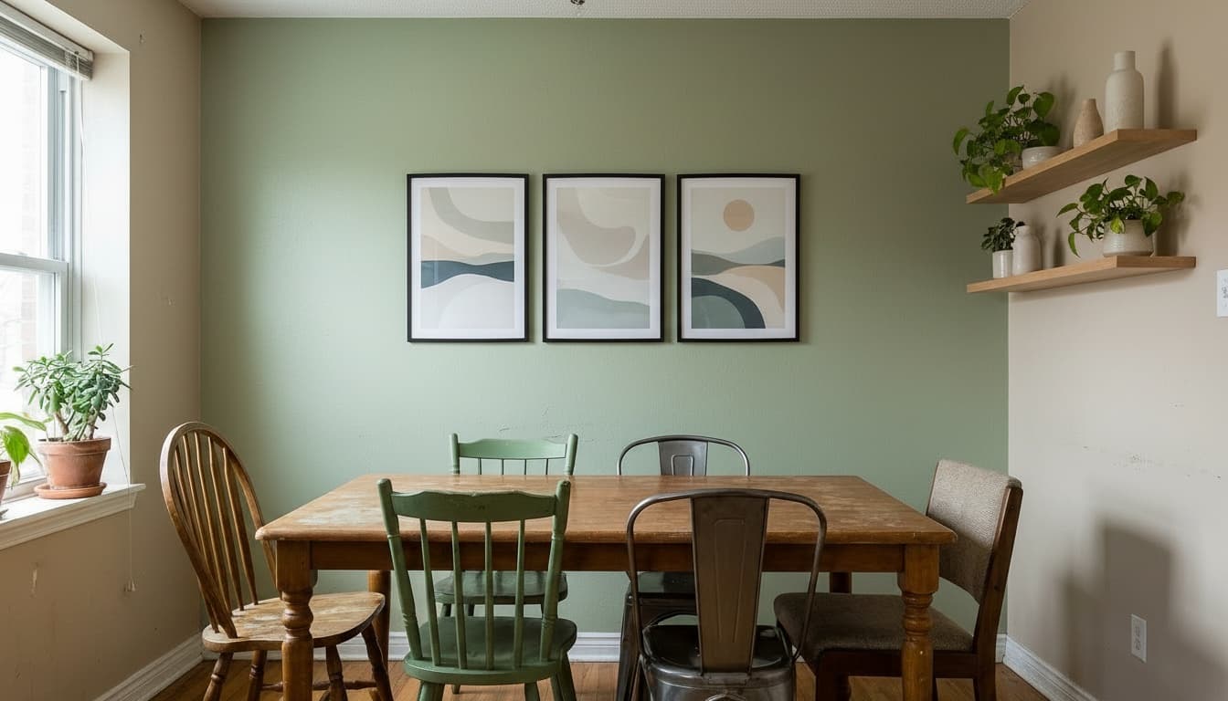 After: Dining Room Minimalist style wall decor - Example 4