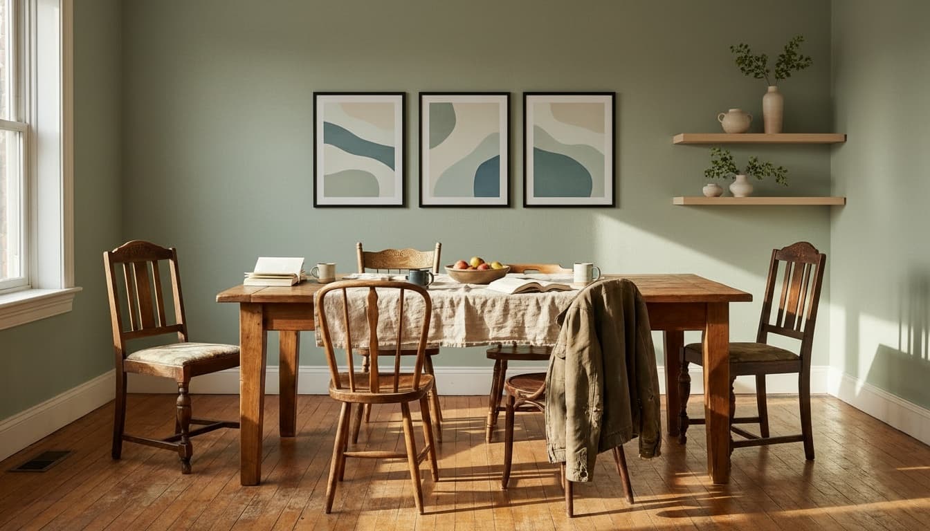 After: Dining Room Minimalist style wall decor - Example 8