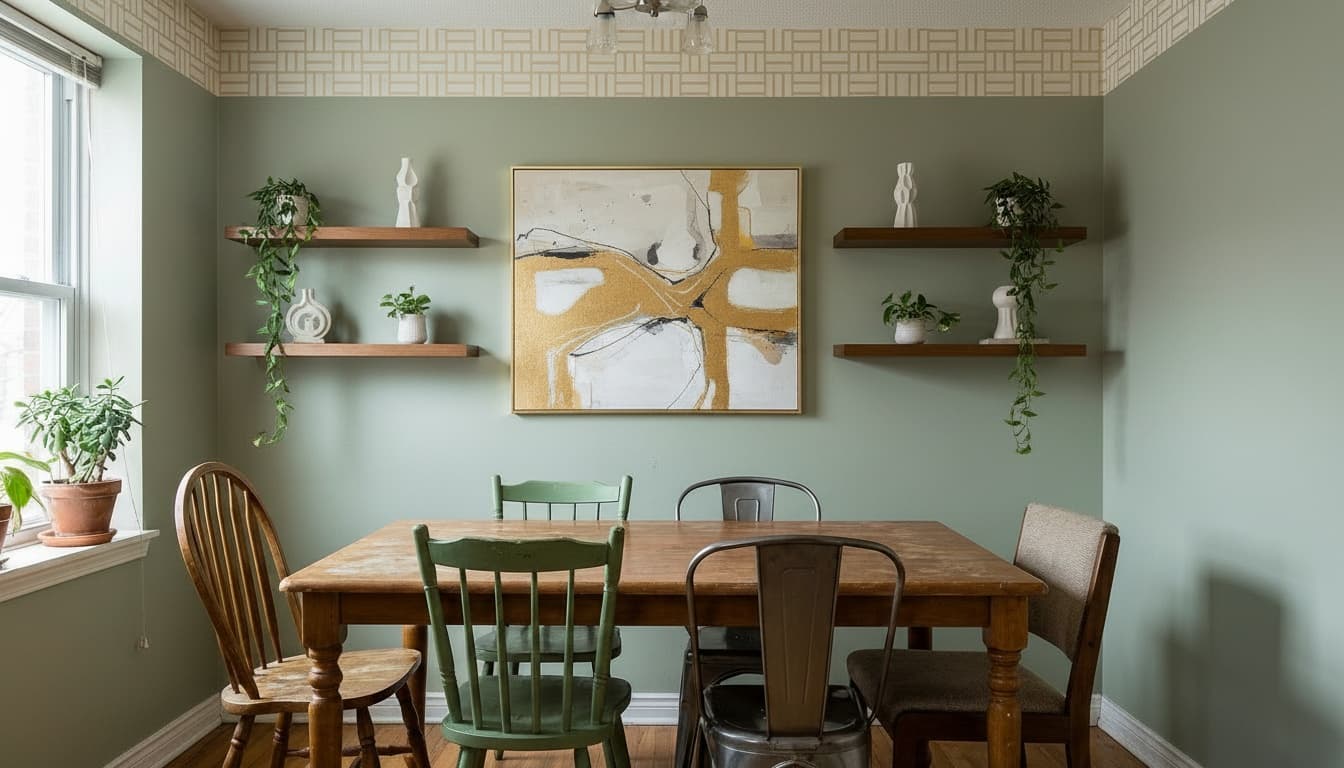 After: Dining Room Modern style wall decor - Example 4