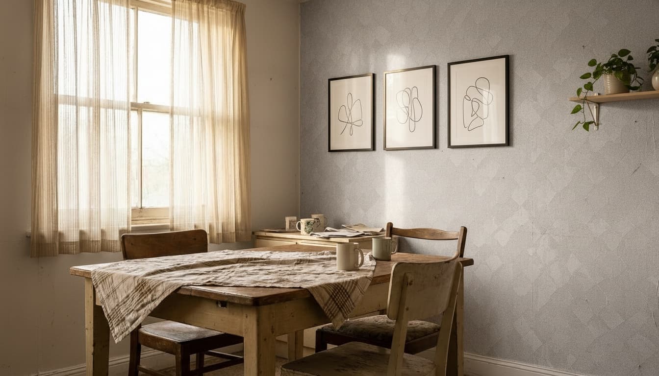 After: Dining Room Scandinavian style wall decor - Example 1