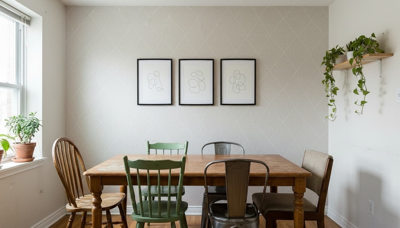 After: Dining Room Scandinavian style wall decor - Example 4