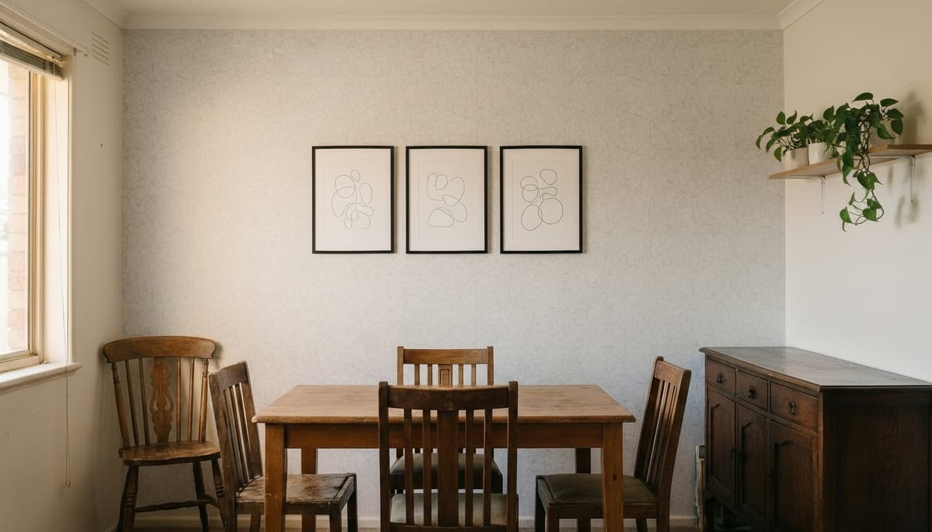 After: Dining Room Scandinavian style wall decor - Example 5