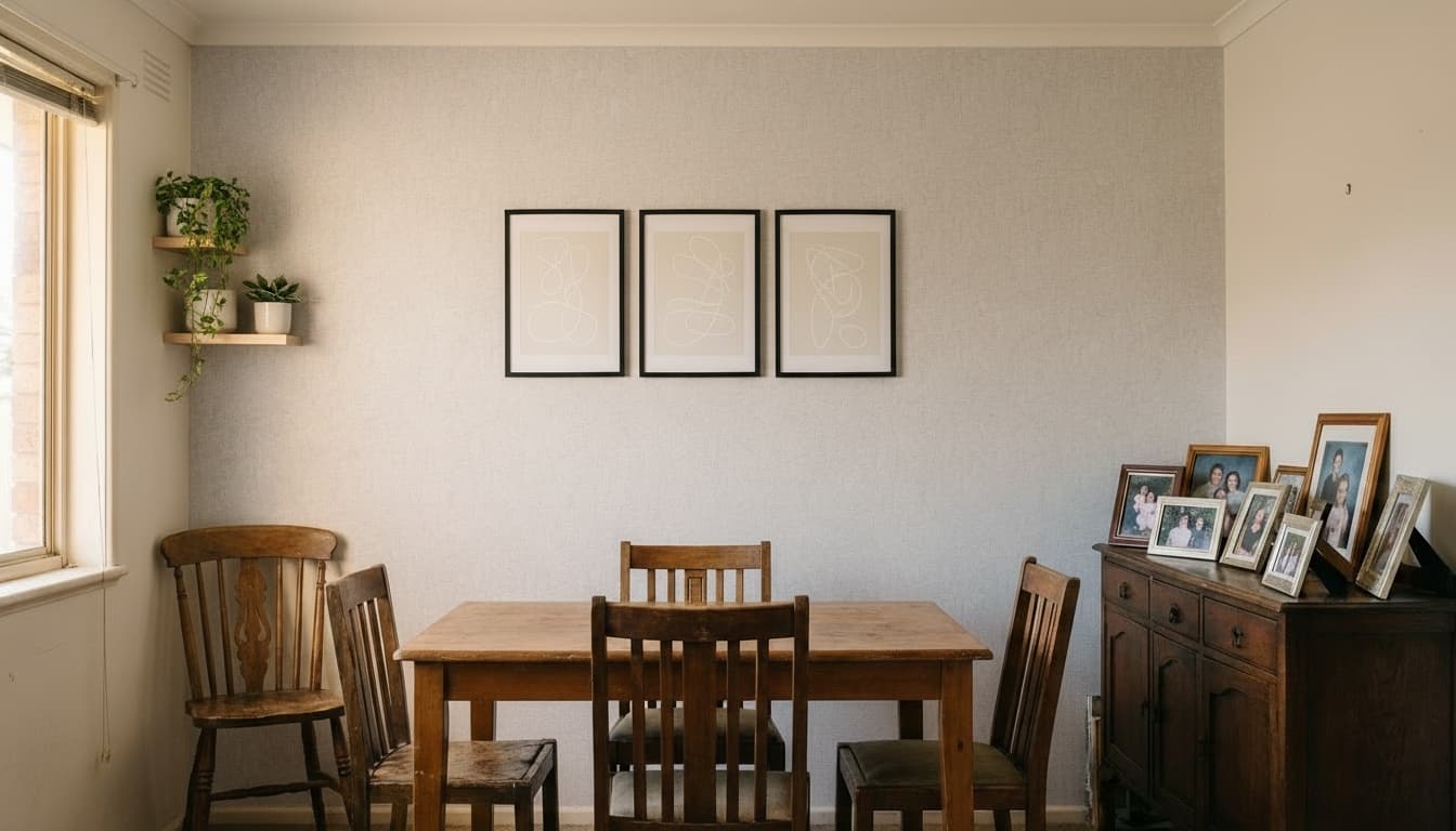 After: Dining Room Scandinavian style wall decor - Example 6