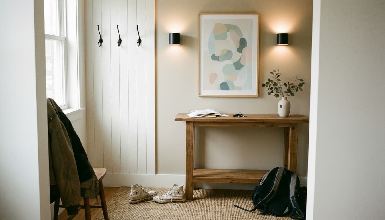 After: Entryway Scandinavian style wall decor - Example 1