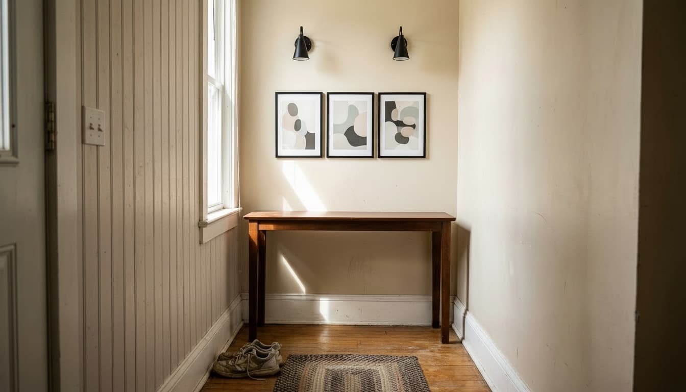 After: Entryway Scandinavian style wall decor - Example 5