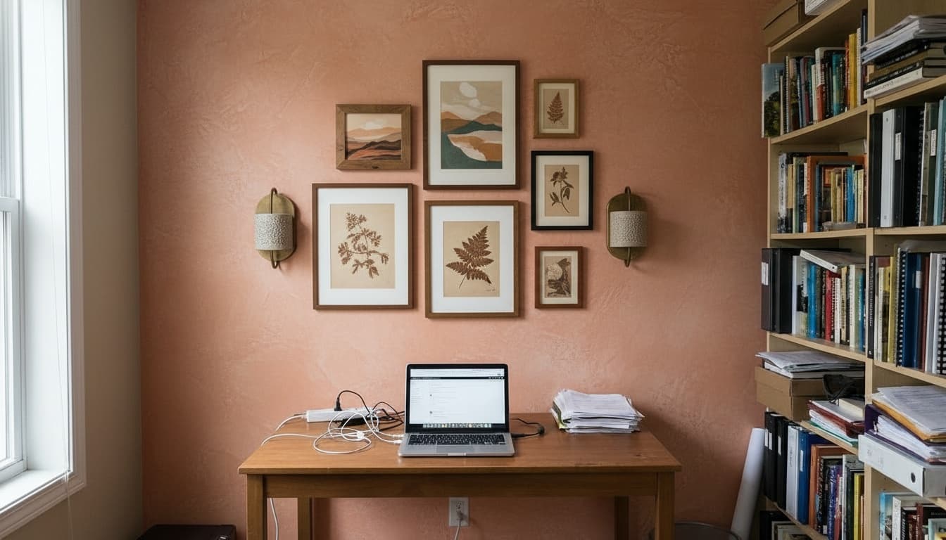 After: Home Office Mediterranean style wall decor - Example 8
