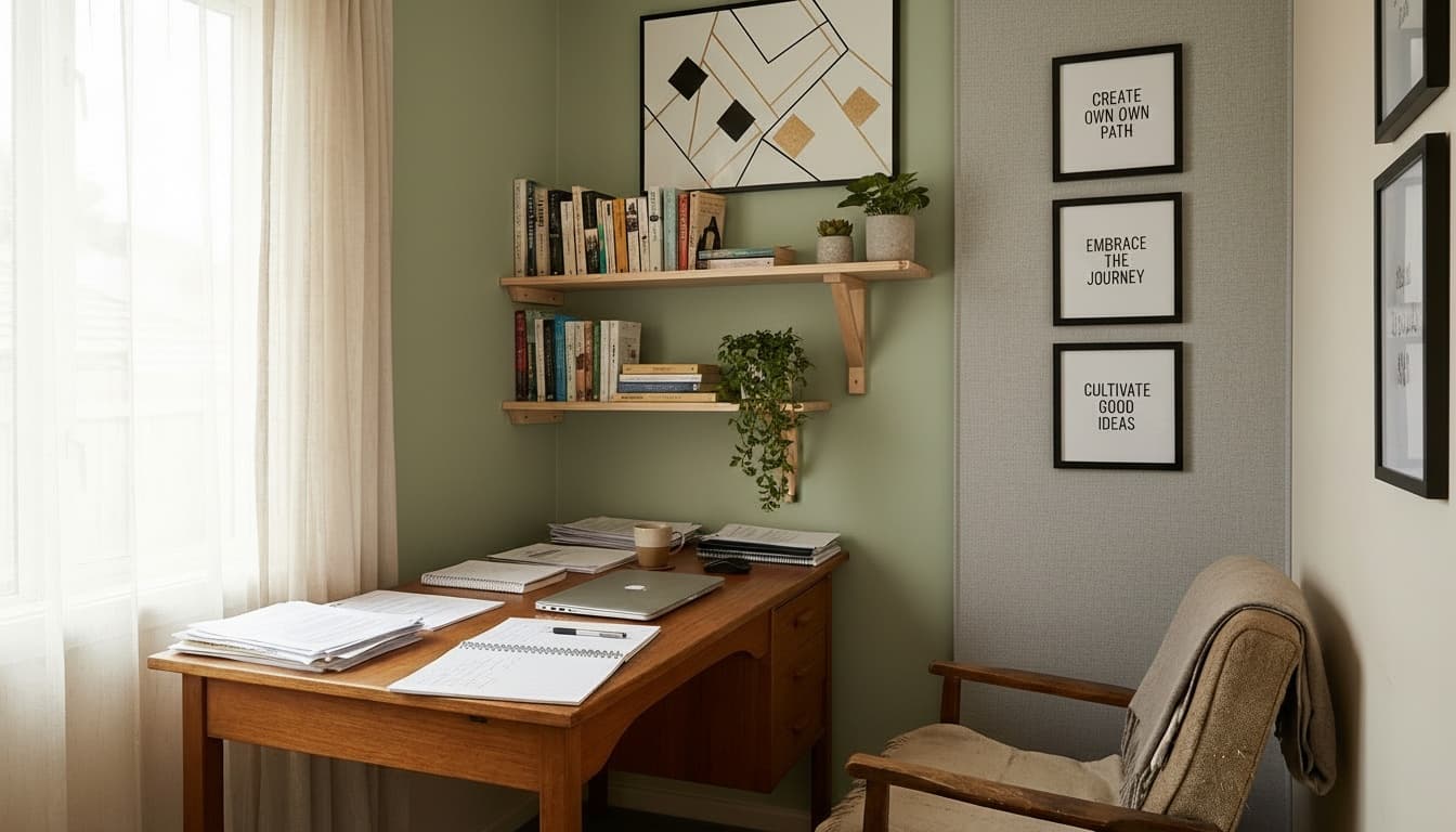 After: Home Office Modern style wall decor - Example 3