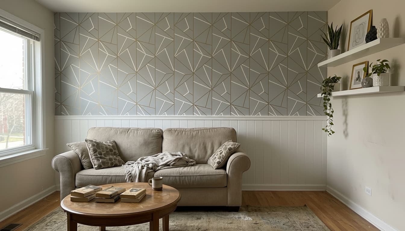 After: Living Room Modern style wall decor - Example 7