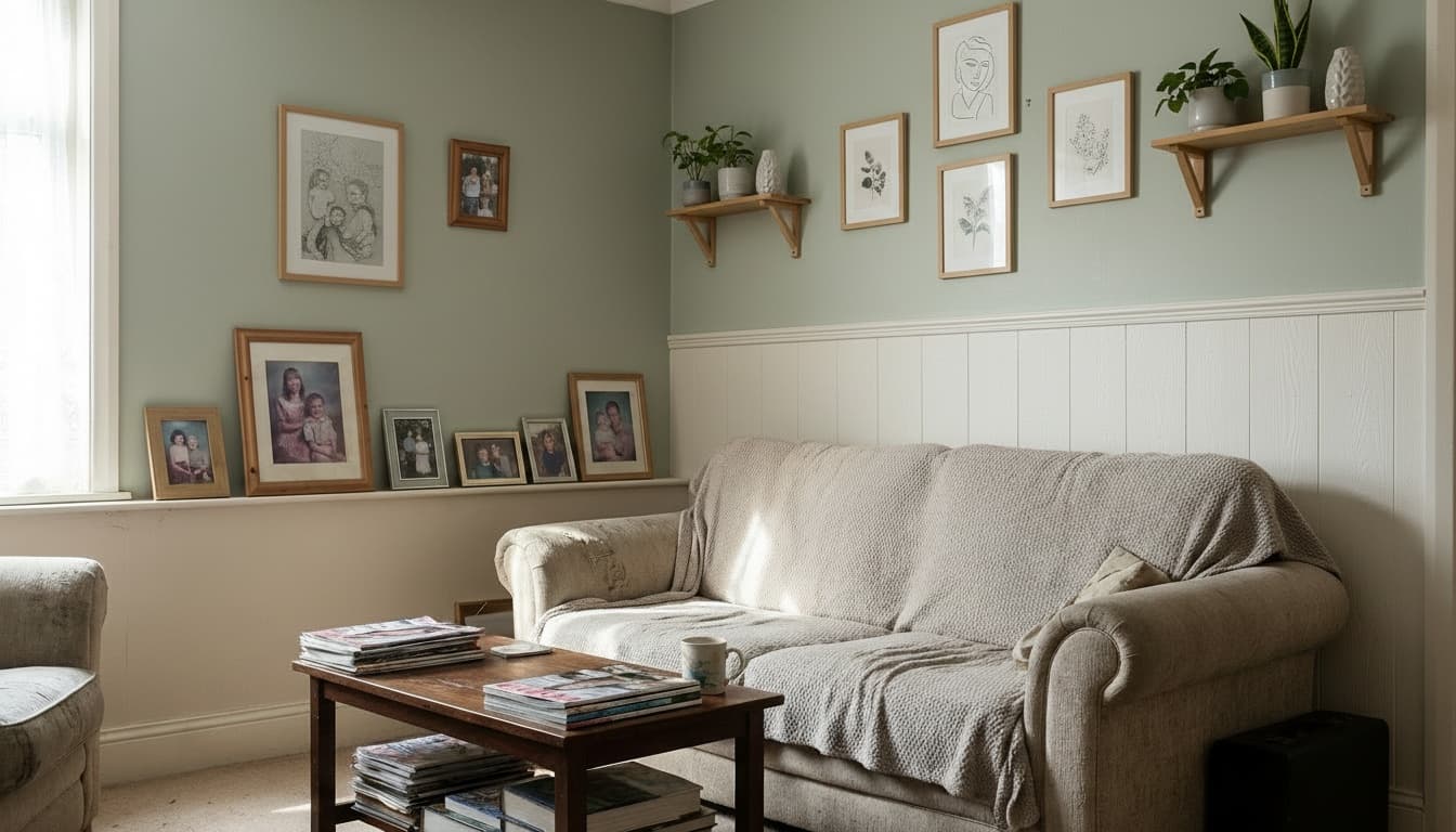 After: Living Room Scandinavian style wall decor - Example 1