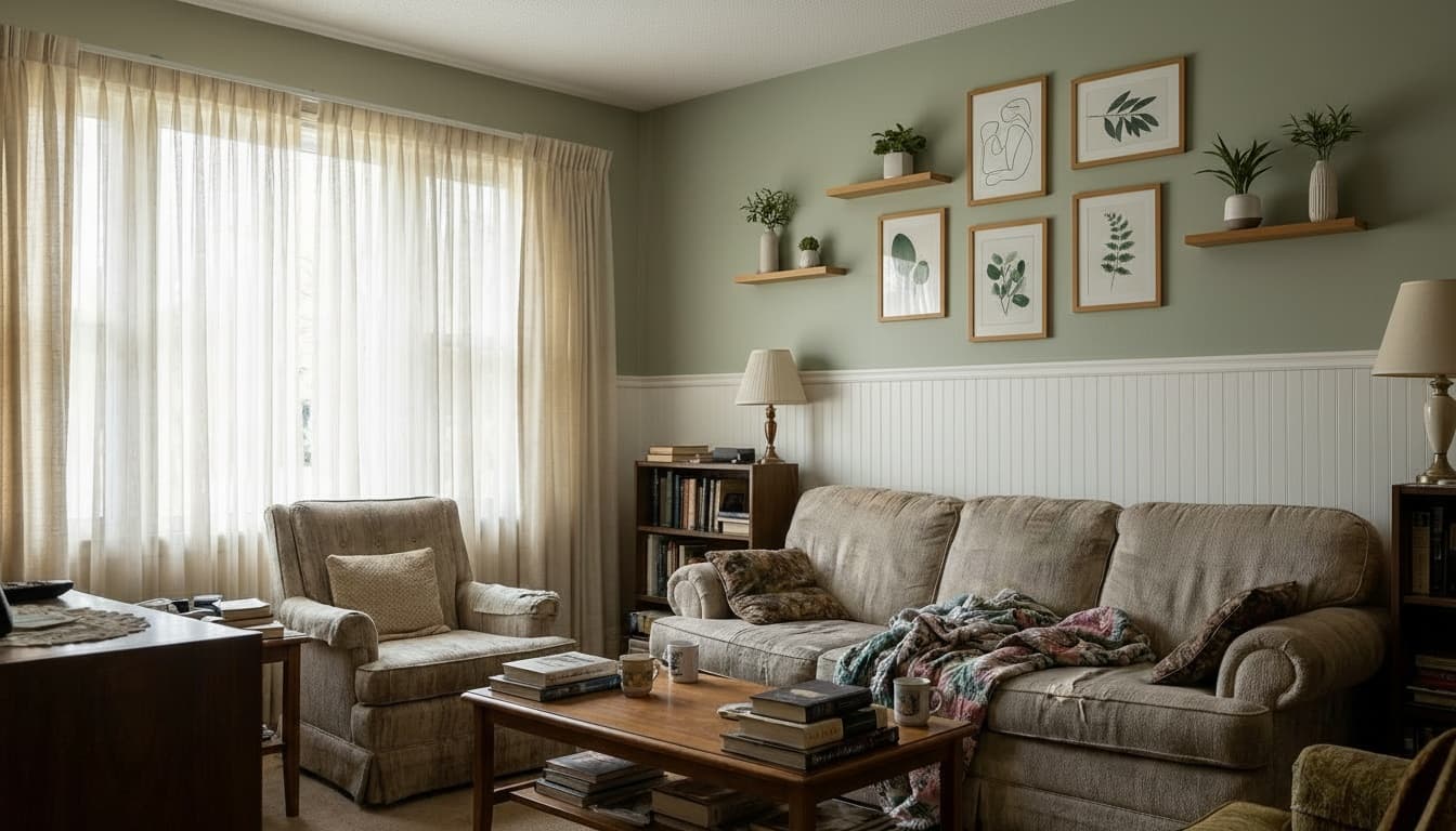 After: Living Room Scandinavian style wall decor - Example 5