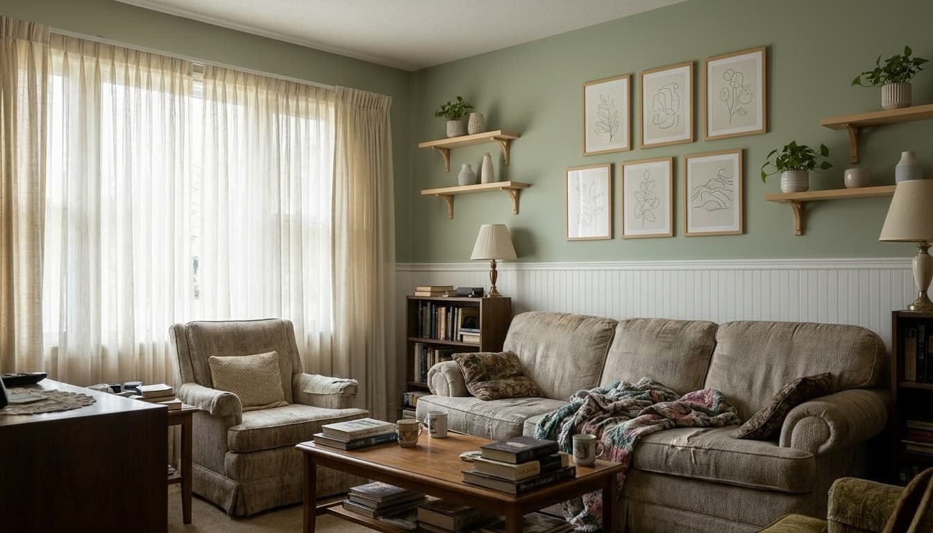 After: Living Room Scandinavian style wall decor - Example 6