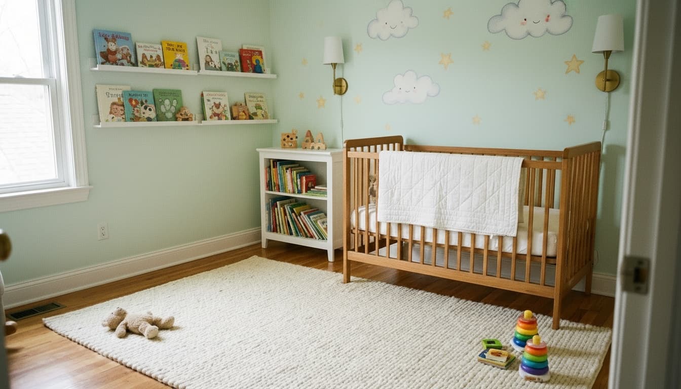 After: Nursery Scandinavian style wall decor - Example 3