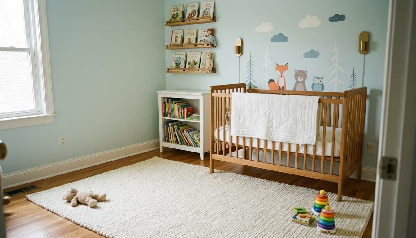 After: Nursery Scandinavian style wall decor - Example 4